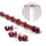 Barrales de cortina - Cedro - 33mm