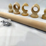 Barrales de cortina - Natural - 22mm