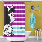 Cortina de baño mafalda tela de teflon 1