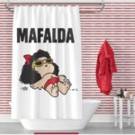 Cortina de baño mafalda tela de teflon 2